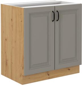 Szafka kuchenna dolna STILO 80 D 2D Gliniasty Szary/Dąb Artisan