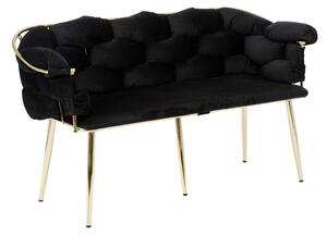 Sofa glamour CHIC czarny welur