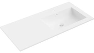 Mexen Otis umywalka wpuszczana w blat prawa 101 x 46,5 cm, biała mat - 25181001P