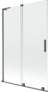 Mexen Velar L parawan nawannowy 2-skrzydłowy rozsuwany 120 x 150 cm, transparent, gun metal - 896-120-003-01-95