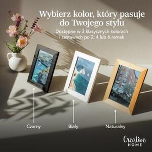 Sosnowa Ramka na Zdjęcia | CREATIVE HOME | 2-pak 10x15cm | Czarny