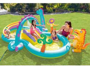 Wodny plac zabaw Dinoland zjeżdżalnia 302x229x112 cm INTEX 57135