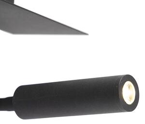Nowoczesny Kinkiet / Lampa scienna USB czarny z ramieniem bez cienia - Duppio Oswietlenie wewnetrzne