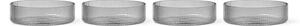 Ferm Living - Ripple Miska Set of 4 Smoked Grey