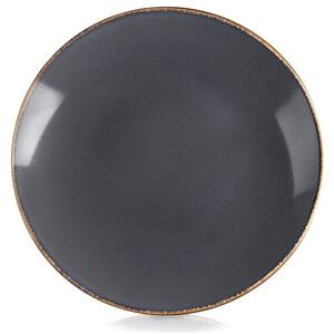Talerz obiadowy płytki ceramiczny szary GLAZE 27 cm