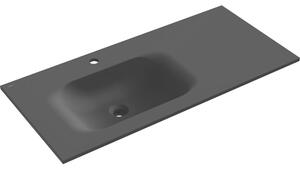 Mexen Vela umywalka wpuszczana w blat lewa 101 x 46,5 cm, czarna mat - 25231071L