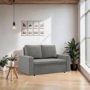 Sofa dwuosobowa, BLOM, velvet, 148x87x90 cm, jasny szary | TYLETEGOTU
