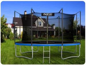 Trampolina ogrodowa 374cm 12ft drabinka siatka wew. Neo-Sport