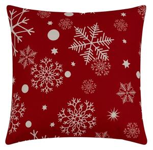 Poszewka na poduszkę z mikrofibry SNOWFALL 45x45 cm, czerwona