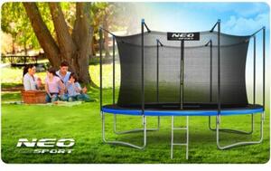 Trampolina ogrodowa 374cm 12ft drabinka siatka wew. Neo-Sport