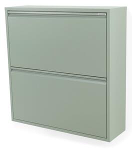 Szarozielona metalowa uchylna szafka na buty 75x77,5x22,5 cm Billy – Spinder Design