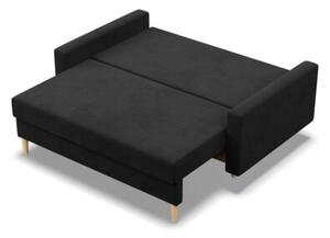 Sofa rozkÅadana, MILO, Mikrofaza, 152x92x92 cm, czarny | TYLETEGOTU