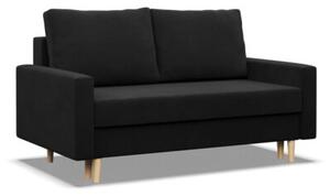 Sofa rozkÅadana, MILO, Mikrofaza, 152x92x92 cm, czarny | TYLETEGOTU