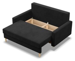 Sofa rozkÅadana, MILO, Mikrofaza, 152x92x92 cm, czarny | TYLETEGOTU