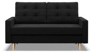 Sofa rozkÅadana, MILO, Mikrofaza, 152x92x92 cm, czarny | TYLETEGOTU