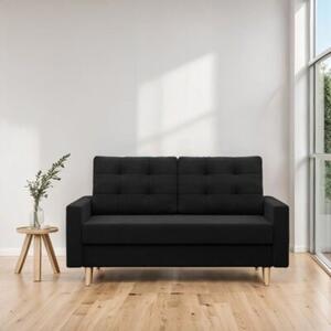 Sofa rozkÅadana, MILO, Mikrofaza, 152x92x92 cm, czarny | TYLETEGOTU
