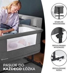 Łóżeczko dostawne KINDERKRAFT Neste Grow Ciemnoszary