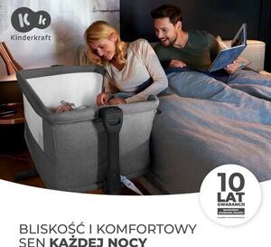 Łóżeczko dostawne KINDERKRAFT Neste Grow Ciemnoszary