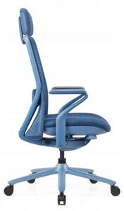 Ergonomiczny fotel Polka niebieski trójwymiarowa siatka/tkanina
