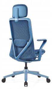 Ergonomiczny fotel Polka niebieski trójwymiarowa siatka/tkanina