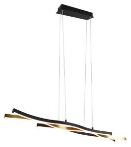 Design hanglamp zwart met goud incl. LED dimbaar - Blaze Oswietlenie wewnetrzne