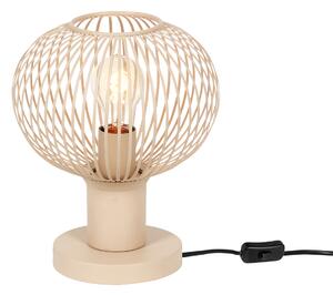 Nowoczesna lampa stołowa z drutu beżowa 23 cm - Gila