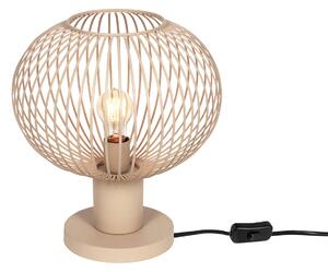 Nowoczesna lampa stołowa z drutu beżowa 33 cm - Gila