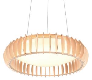 Skandynawska lampa wisząca beżowa z LED - Monte Oswietlenie wewnetrzne