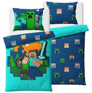 Pościel dziecięca Minecraft Alex i Steve, 140 x200 cm, 70 x 90 cm