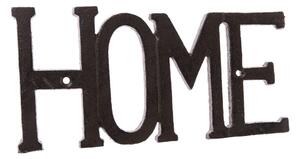 Ozdoba ścienna z litego metalu Home czarna, 9,6 x27 cm