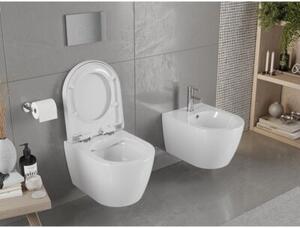 Mexen Carmen miska wc Rimless z deską wolnoopadającą twarda, duroplast, biała połysk - 30880200