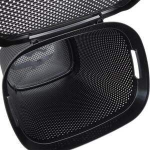 Kosz na pranie plastikowy czarny 60 l