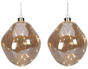 Bombka CHRISTMAS DECORATION Kropla 12 cm Złoty (2 sztuki)