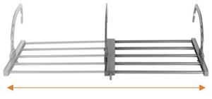Suszarka na pranie na kaloryfer metalowa szara rozsuwana 45-83x35 cm
