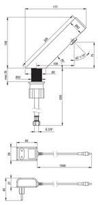 Bateria umywalkowa DEANTE Sense BQR N28V Nero