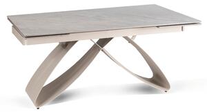 Stół Rozkładany Prostokątny LUIGI 160-240 cm Ceramiczny Szary Marmur/Kaszmir do Jadalni Nowoczesny