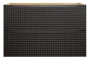 Szafka pod umywalkę LUXOR BLACK 82-90-2S 90cm dąb olejowany/czarna