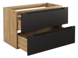 Szafka pod umywalkę LUXOR BLACK 82-90-2S 90cm dąb olejowany/czarna