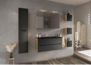Szafka pod umywalkę LUXOR BLACK 82-70-2S 70cm dąb olejowany/czarna