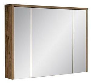 Szafka łazienkowa HAMPTON CONCRETE 84-100 100 cm ciemny beton/dąb z lustrem