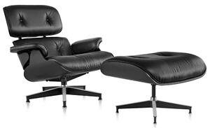 Fotel z podnóżkiem insp.proj. Lounge Chair All Black