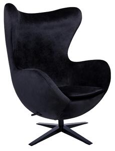 Fotel Egg szeroki Velvet black