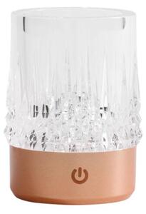 Lampa stołowa dekoracyjna różowe złoto kryształowa szklanka LED 1W CRYSTAL Zuma Line