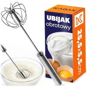 Ubijaczka obrotowa do piany Agra 25.5 cm, srebrna