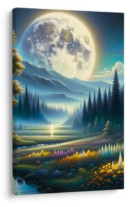 Obraz spokojna nocna natura z rzeką