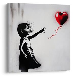 Obraz serce na wietrze street art