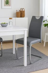 Stylowe popielate nowoczesne metalowe krzesło S6-D58