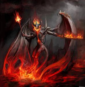 Ilustracja fire lord, fotokostic