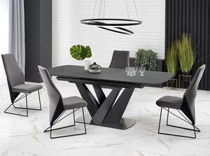 Elegancki czarny stół rozkładany 160cm | Umeblowana.com