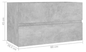 Łazienkowa szafka wisząca szary beton